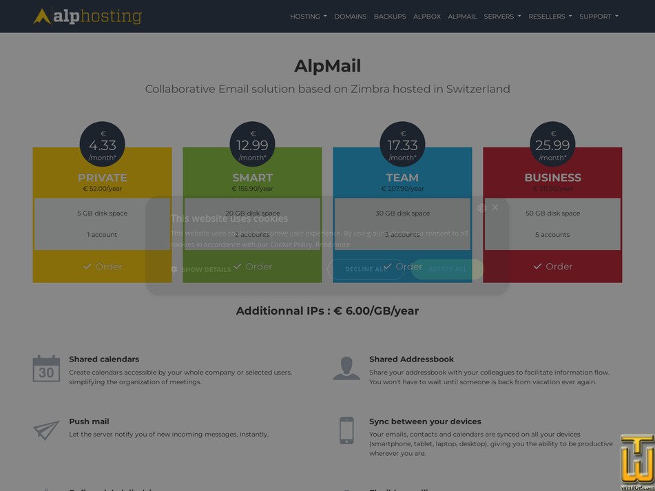 Taken on 16 September, 2026 screenshot of PRIVATE from alphosting.ch