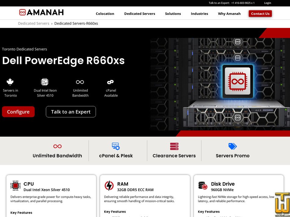 Taken on 9 May, 2026 screenshot of Dell R660xs from amanah.com