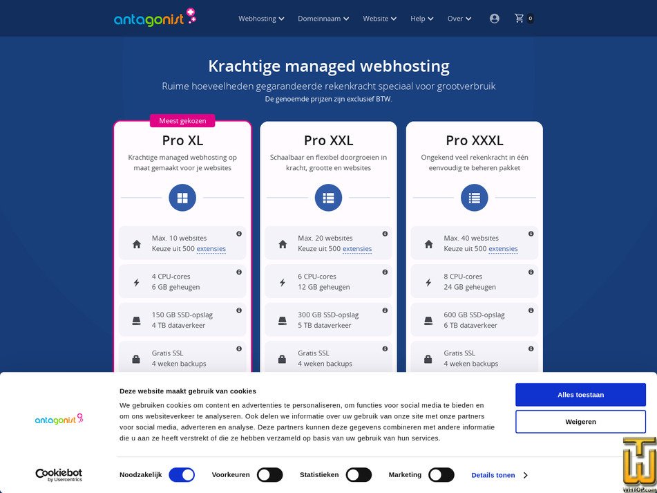 screenshot of Pro XXL from antagonist.nl