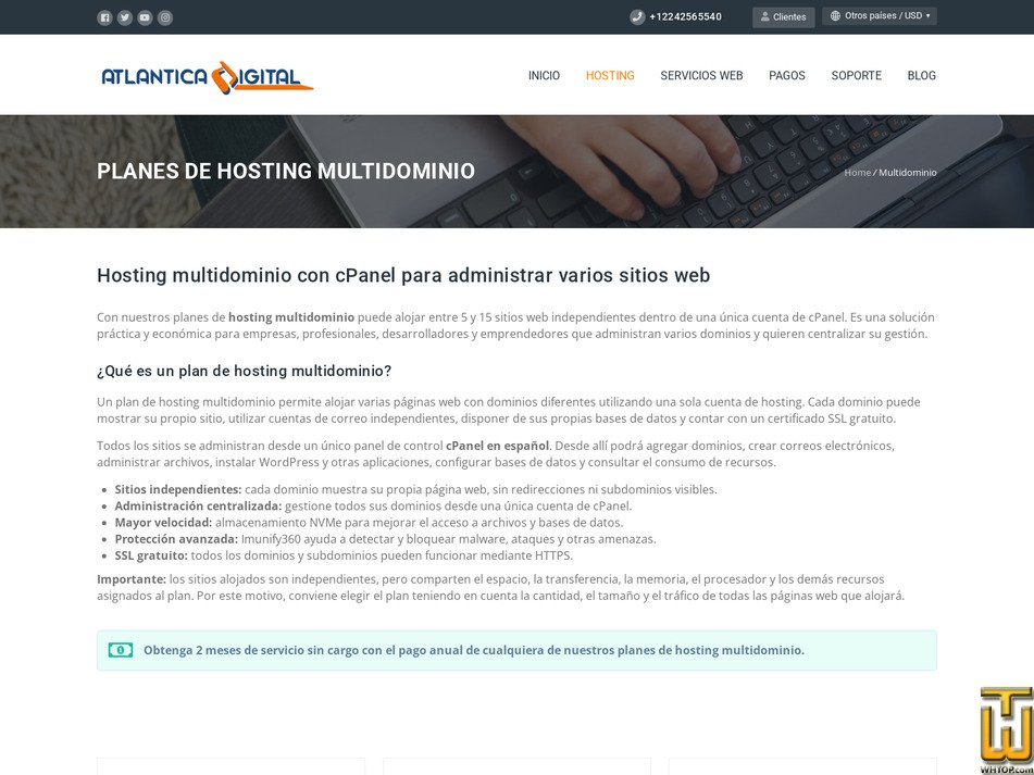 screenshot of MULTIDOM 1 from atlanticadigital.net