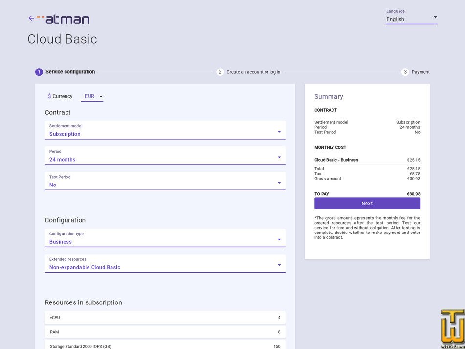 Taken on 10 May, 2026 screenshot of Cloud Basic - Startup from atman.pl