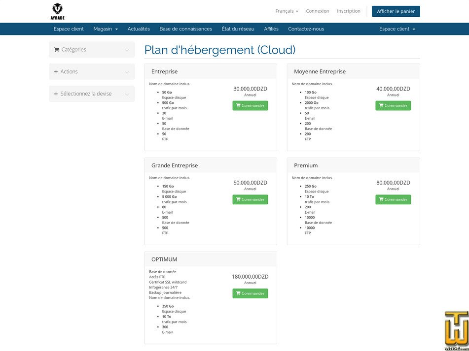 Taken on 27 July, 2026 screenshot of Moyenne Entreprise from ayrade.com