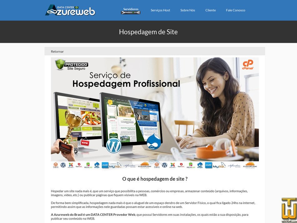 Taken on 24 March, 2026 screenshot of hospedagem cpanel pro from azureweb.com.br