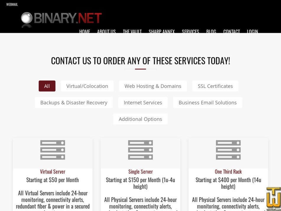 Taken on 16 September, 2026 screenshot of Single Server from binary.net