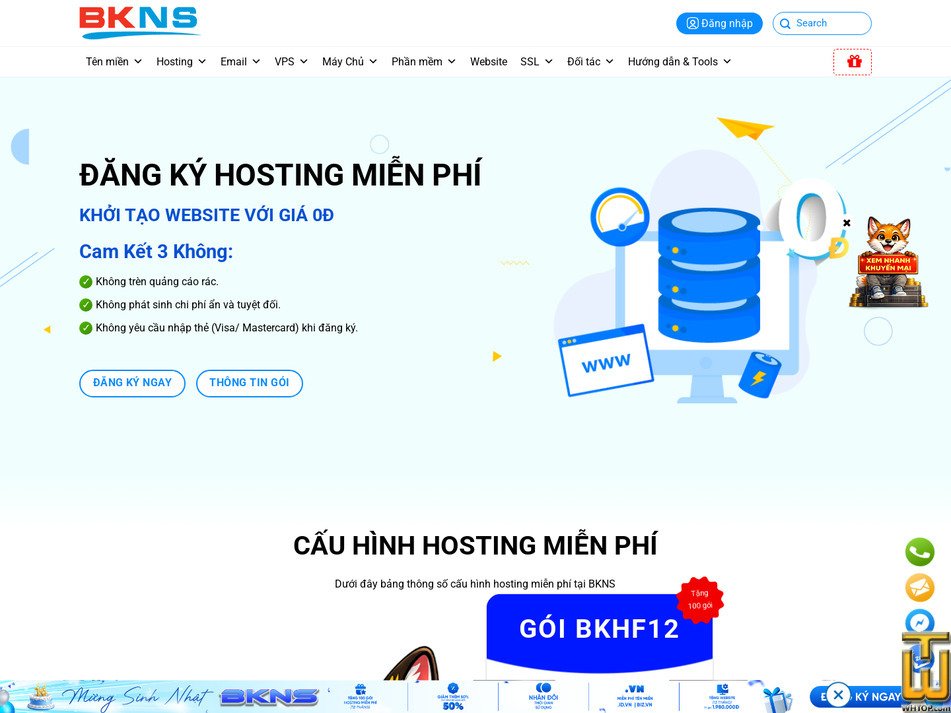 Taken on 23 July, 2026 screenshot of BKHF12 from bkns.vn