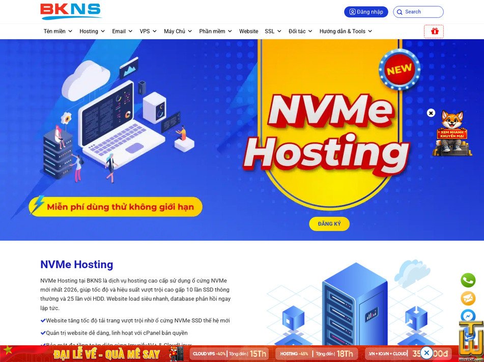 Taken on 23 July, 2026 screenshot of BK NVME 3 from bkns.vn