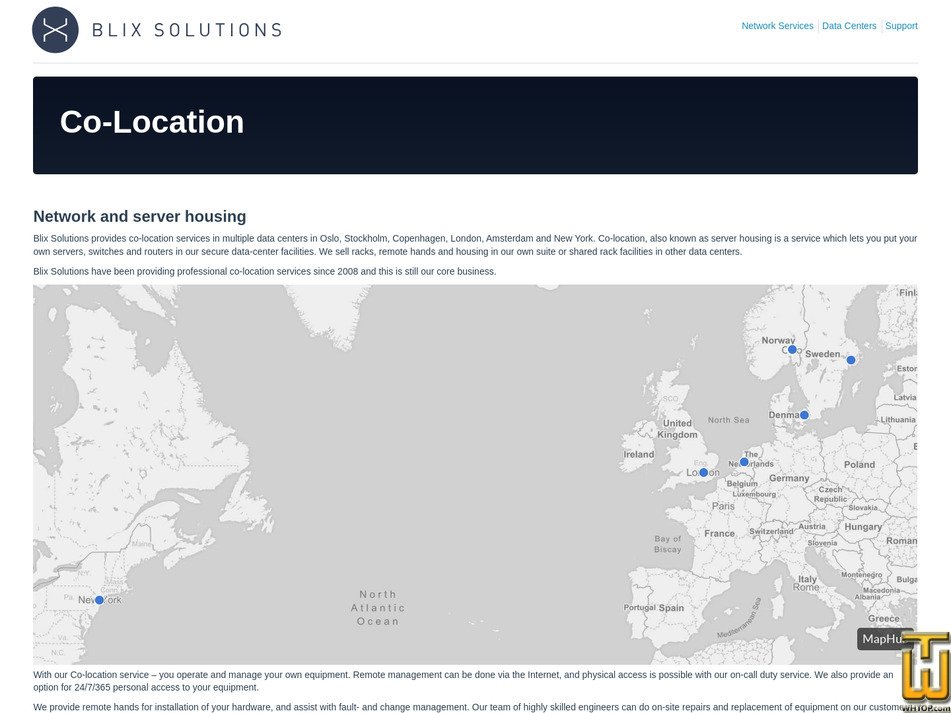 screenshot of Co-Location from blix.com