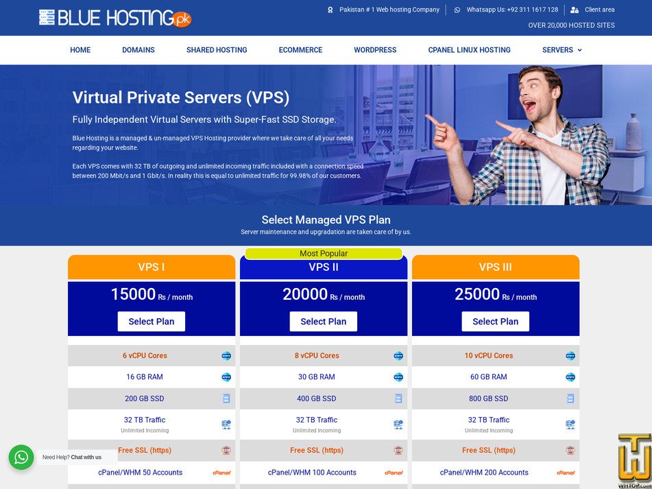 screenshot of VPS III from bluehosting.pk