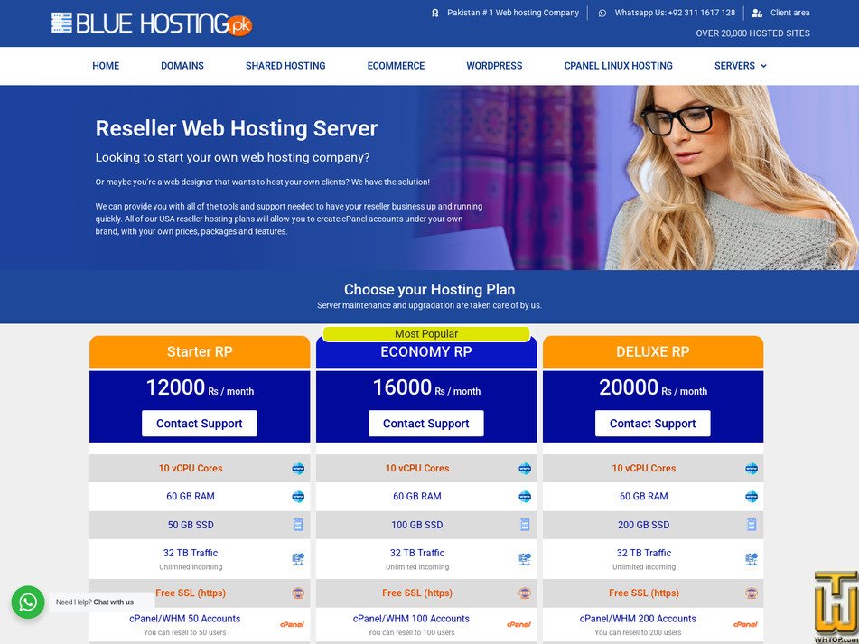 Taken on 11 August, 2026 screenshot of Starter RP from bluehosting.pk