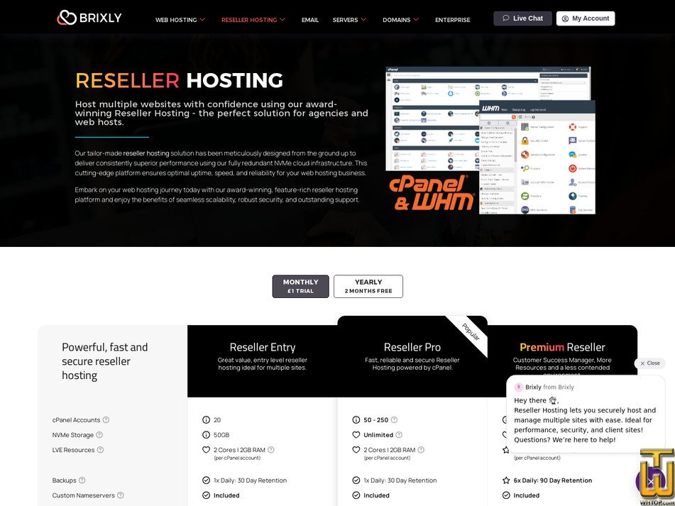 Taken on 28 April, 2026 screenshot of Reseller Entry from brixly.uk