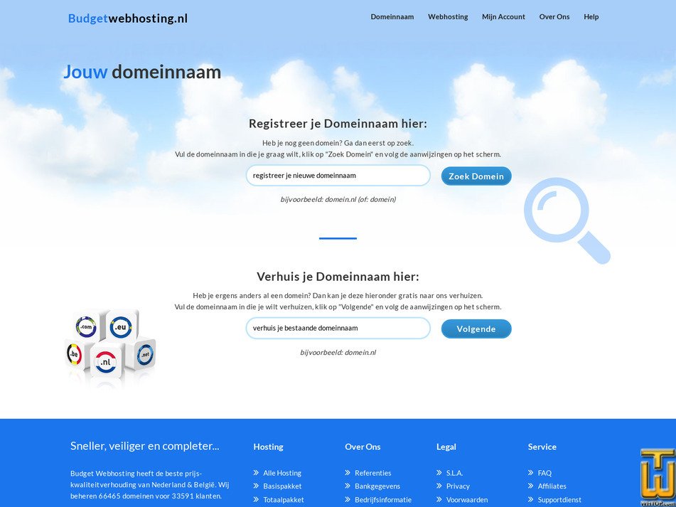 Taken on 6 October, 2026 screenshot of .com from budgetwebhosting.nl