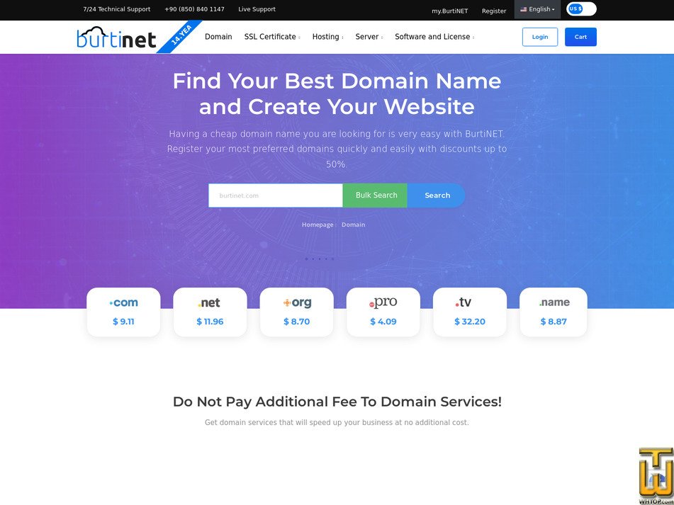 Taken on 25 January, 2026 screenshot of .COM from burtinet.com