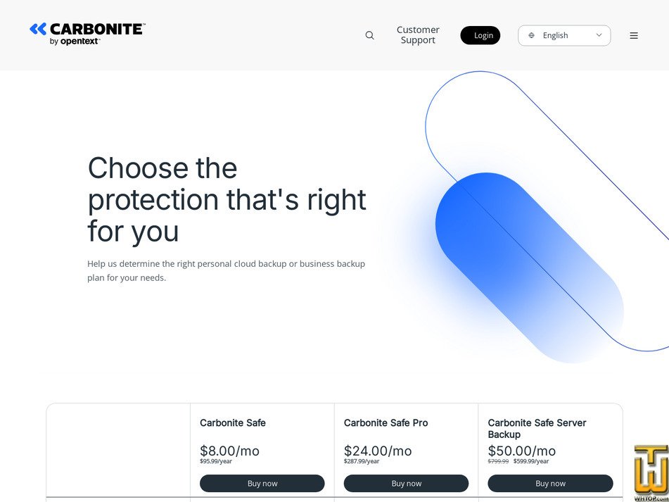 screenshot of Carbonite Safe Basic from carbonite.com