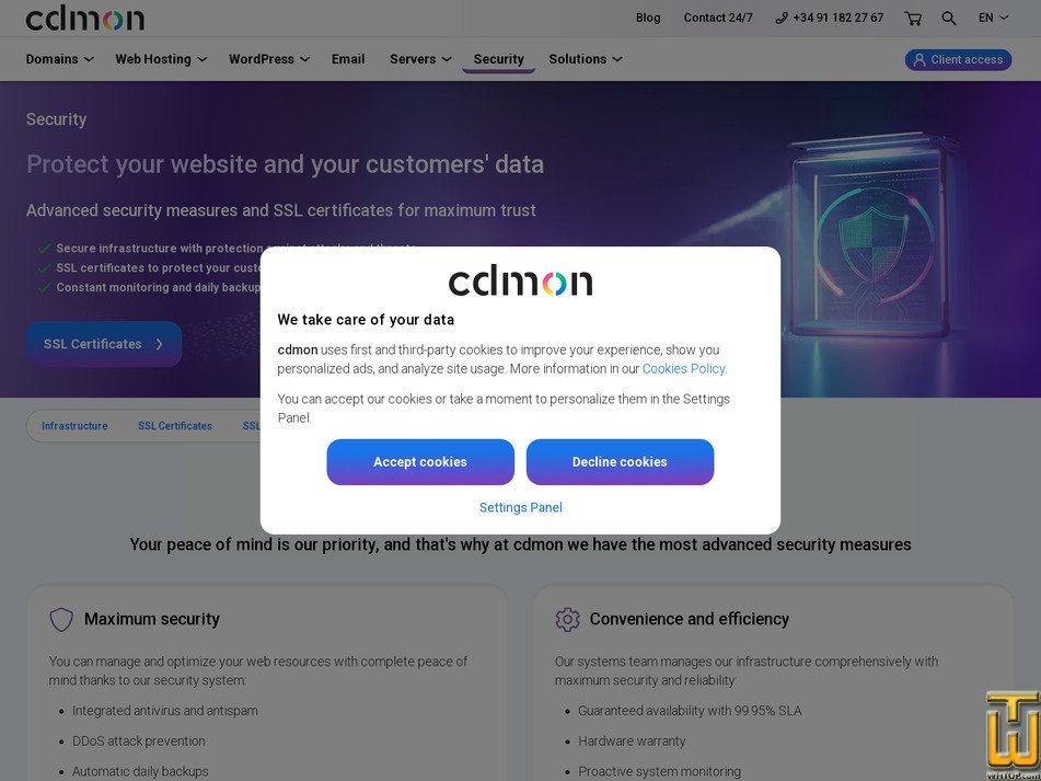 screenshot of Positive SSL Wildcard from cdmon.com