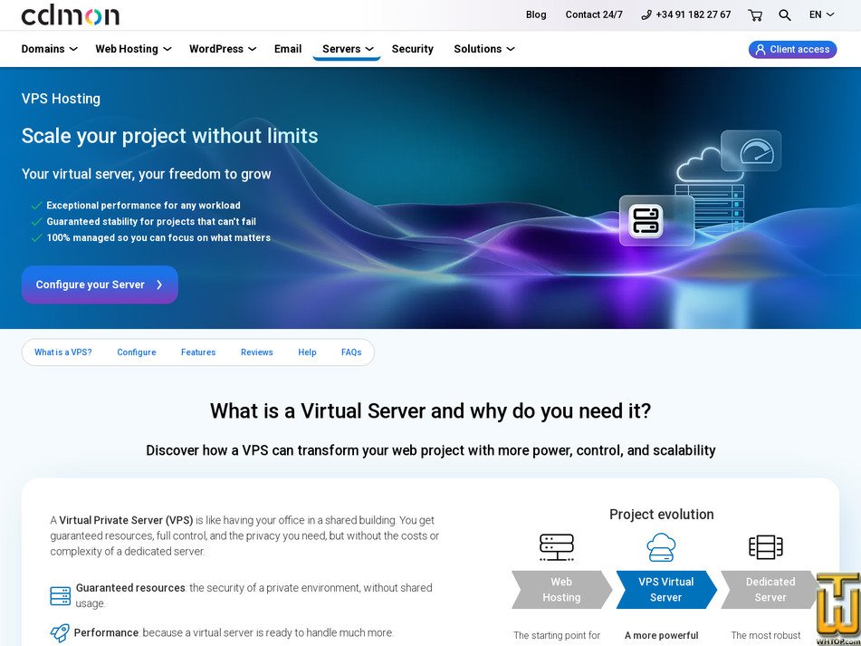 Taken on 10 January, 2026 screenshot of Customizable Configuration from cdmon.com