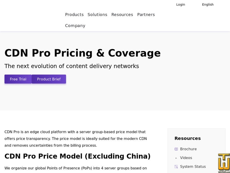 Taken on 30 July, 2026 screenshot of CDN Pro Professional from cdnetworks.com