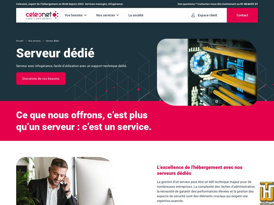 Taken on 29 July, 2026 screenshot of Serveur dédié from celeonet.fr