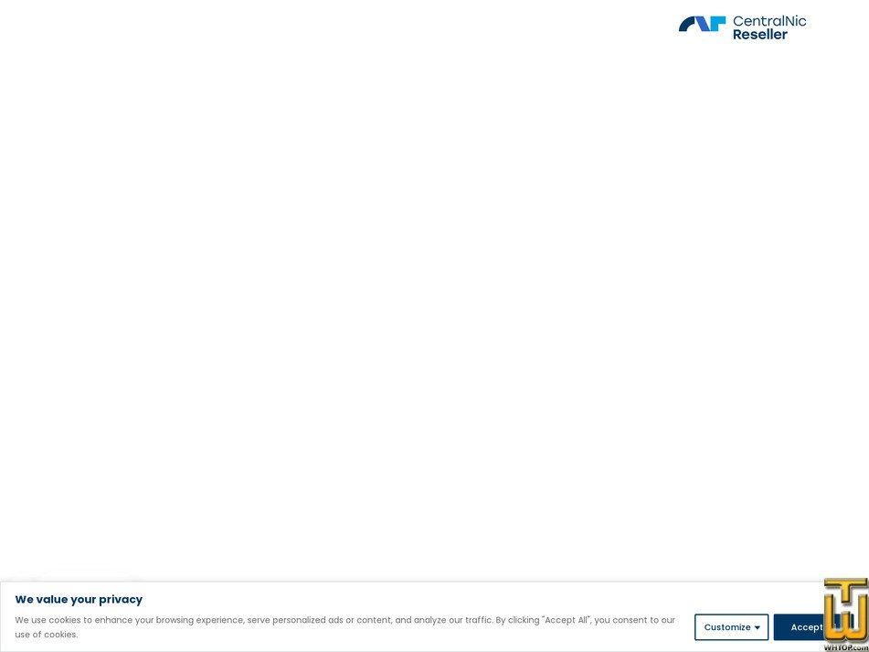 Taken on 23 August, 2026 screenshot of .com from centralnicreseller.com