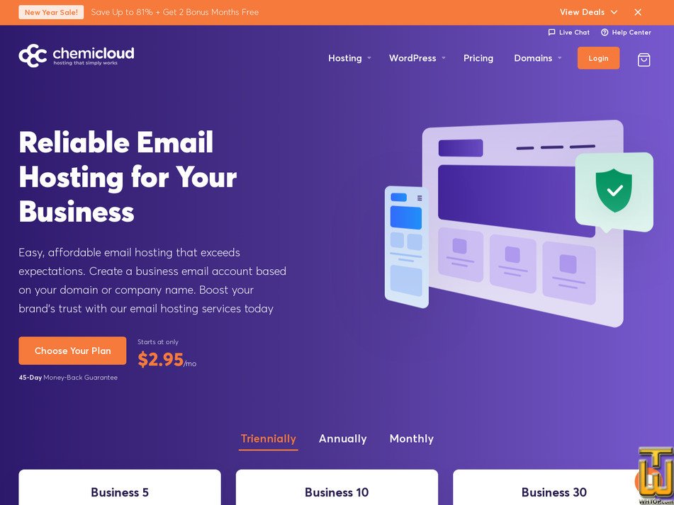 Taken on 19 January, 2026 screenshot of Business 30 from chemicloud.com
