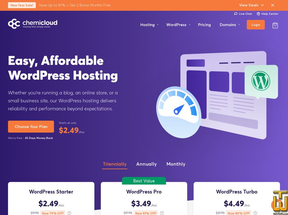 screenshot of MWH 100 from chemicloud.com