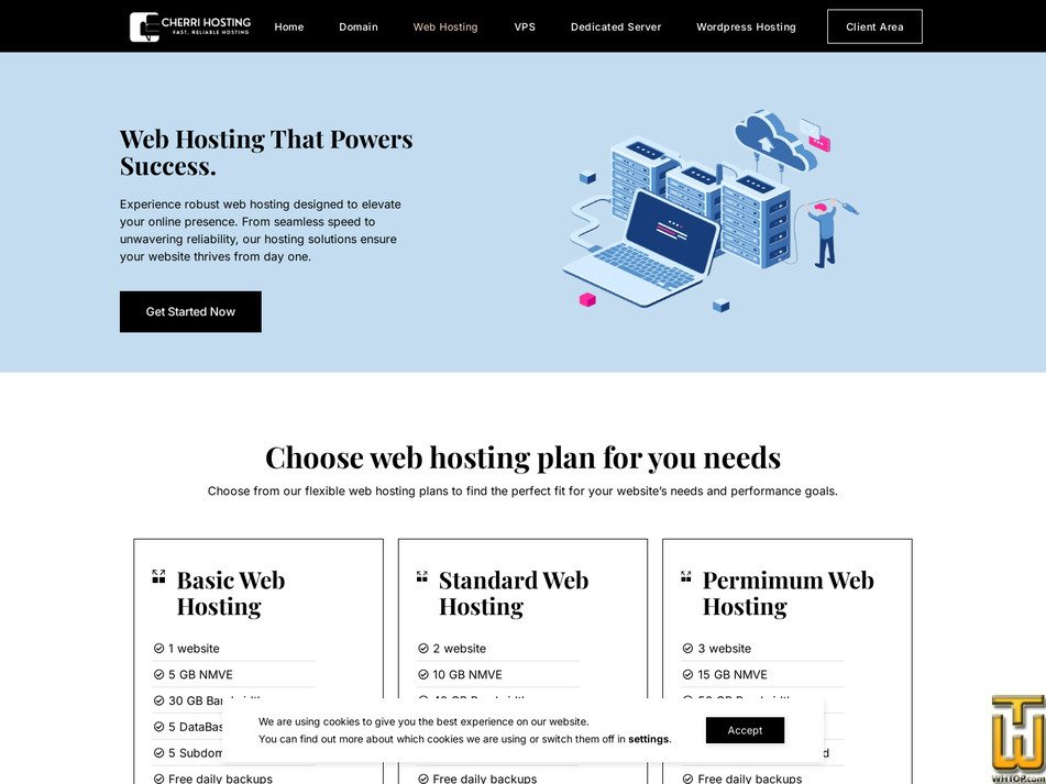 Taken on 10 September, 2026 screenshot of Super Web Hosting from cherrihosting.com