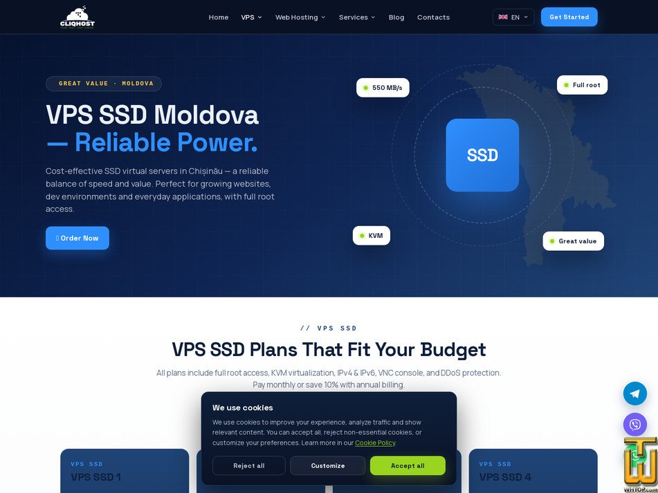 Taken on 9 September, 2026 screenshot of VPS SSD 2 from cliqhost.com