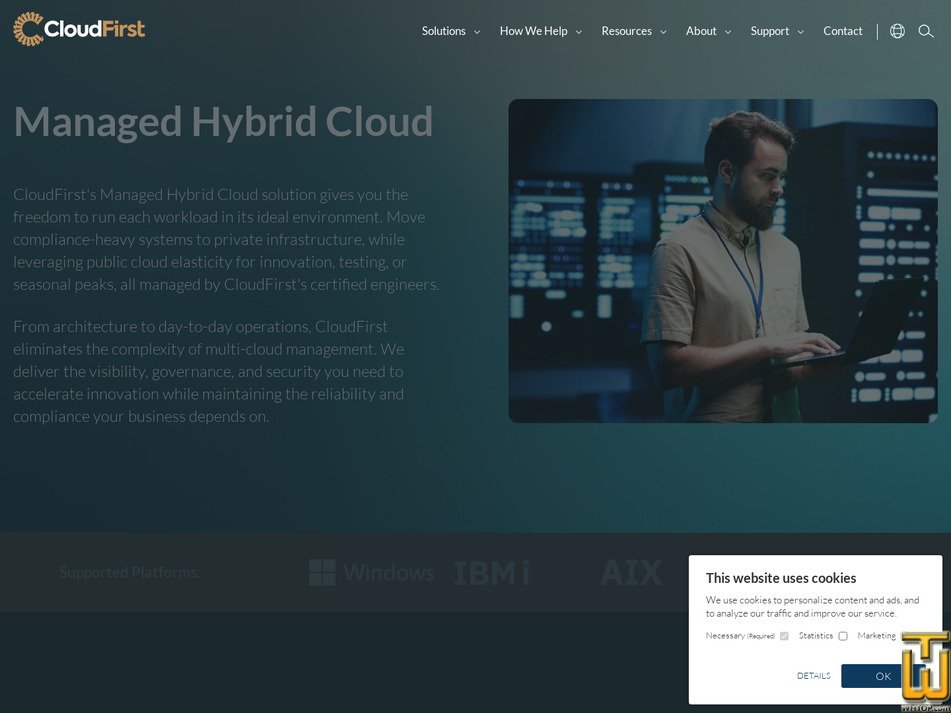 Taken on 30 April, 2026 screenshot of Managed Hybrid Cloud from cloudfirst.host