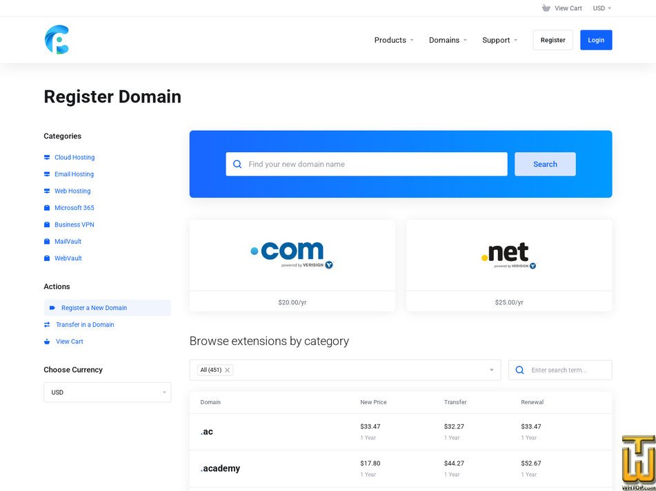Taken on 24 August, 2026 screenshot of .com from cloudpro.ng