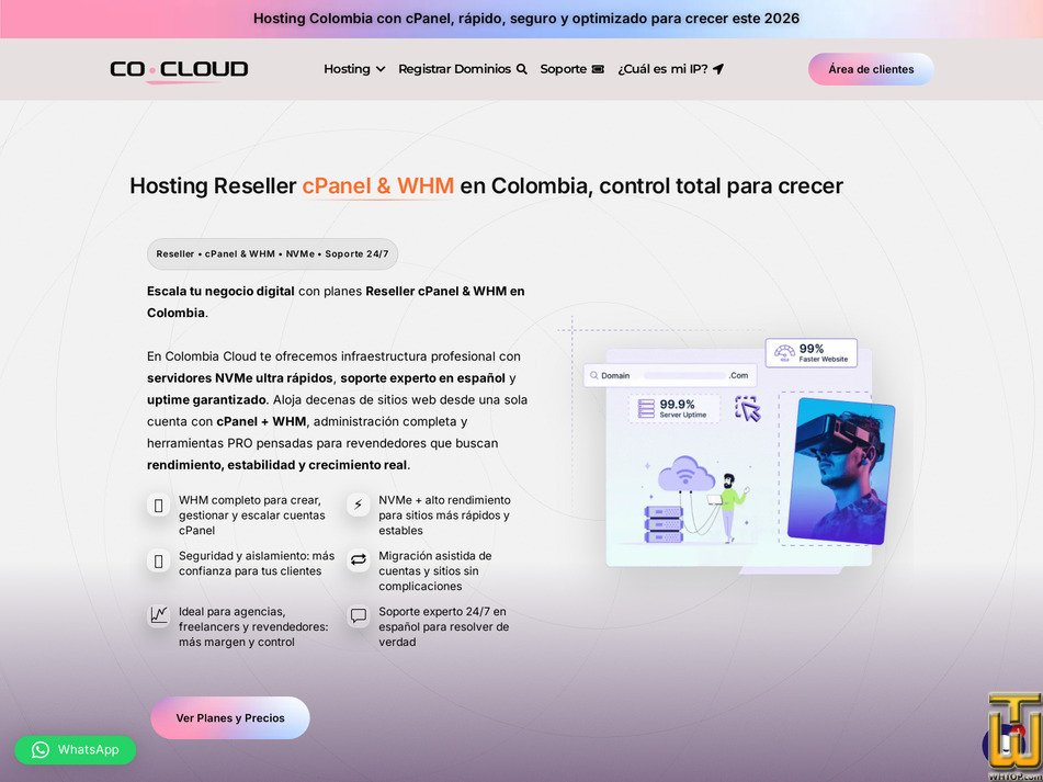 Taken on 16 February, 2026 screenshot of Supremo x120 from colombiacloud.co