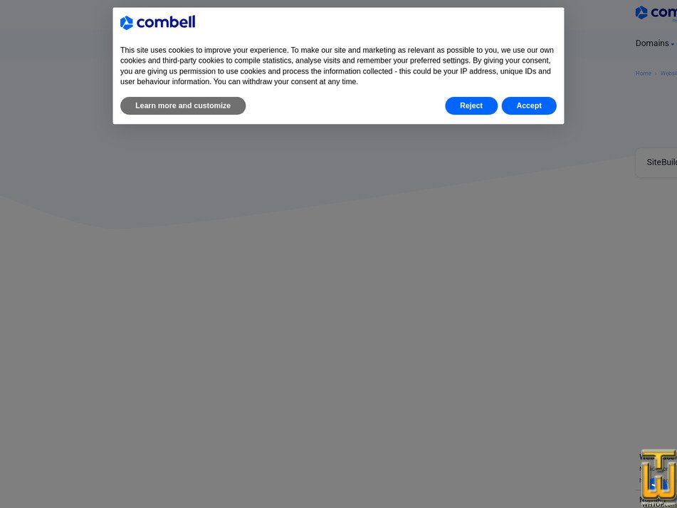 Taken on 9 April, 2026 screenshot of Standard from combell.com