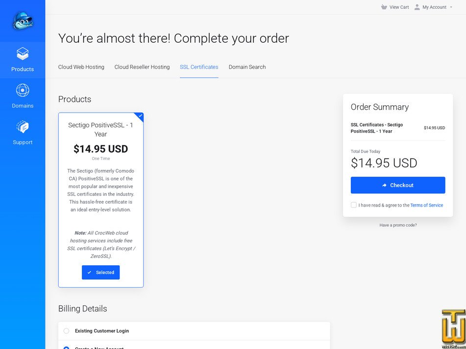 Taken on 2 February, 2026 screenshot of Sectigo PositiveSSL from crocweb.com