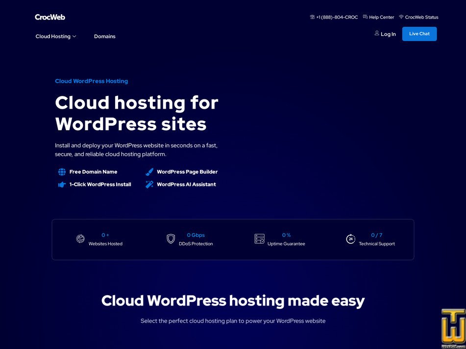 screenshot of CloudInfinity from crocweb.com
