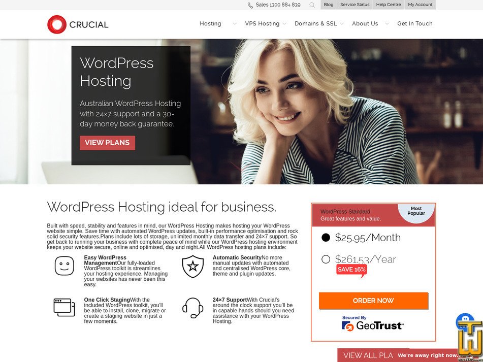 screenshot of WordPress Advanced from crucial.com.au