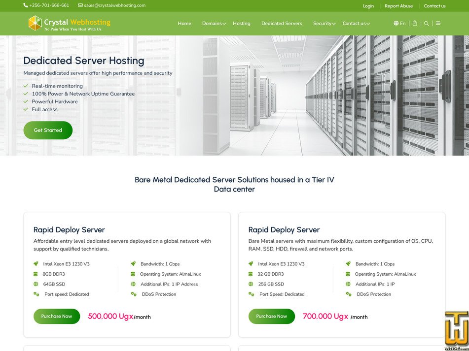 screenshot of Rapid Deploy Server from crystalwebhosting.com