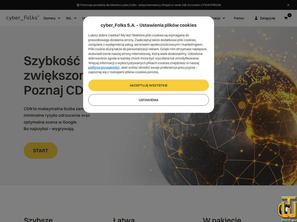 Taken on 13 October, 2026 screenshot of Performance Package from cyberfolks.pl
