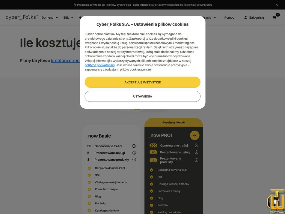 Taken on 13 October, 2026 screenshot of _now Basic from cyberfolks.pl