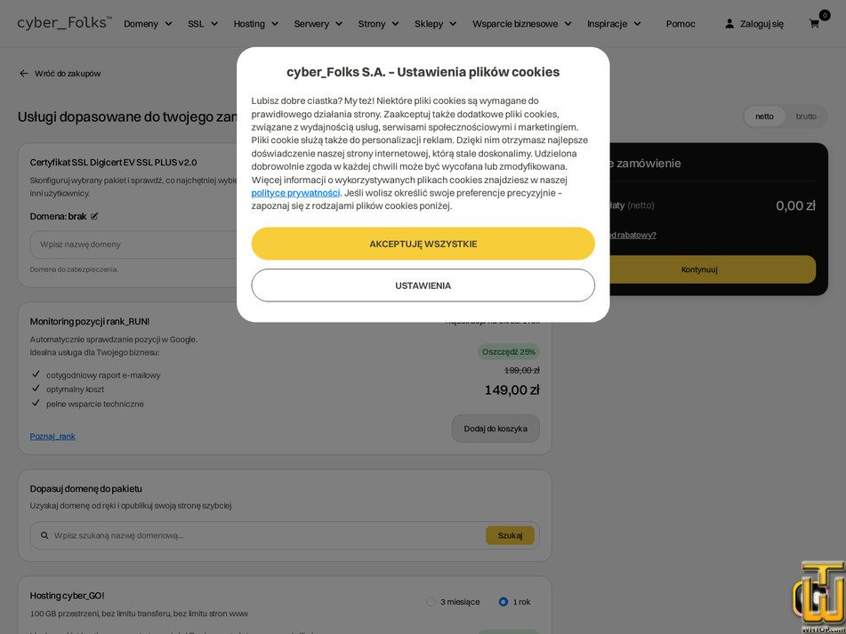 Taken on 13 October, 2026 screenshot of DigiCert EV SSL Plus v2.0 from cyberfolks.pl