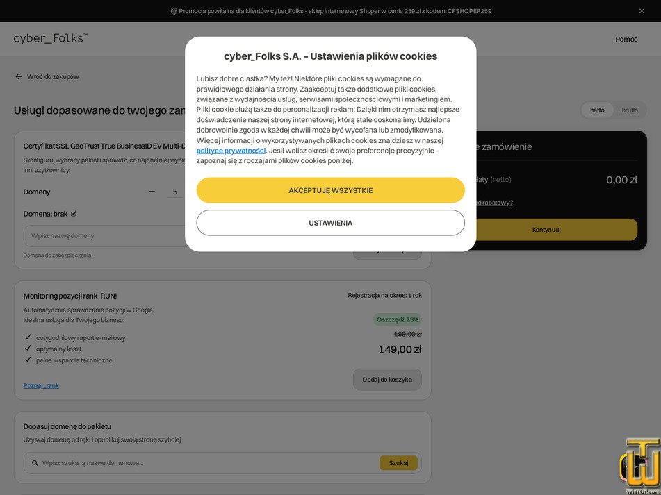Taken on 13 October, 2026 screenshot of GeoTrust True BusinessID EV Multi-Domain v2.0 from cyberfolks.pl