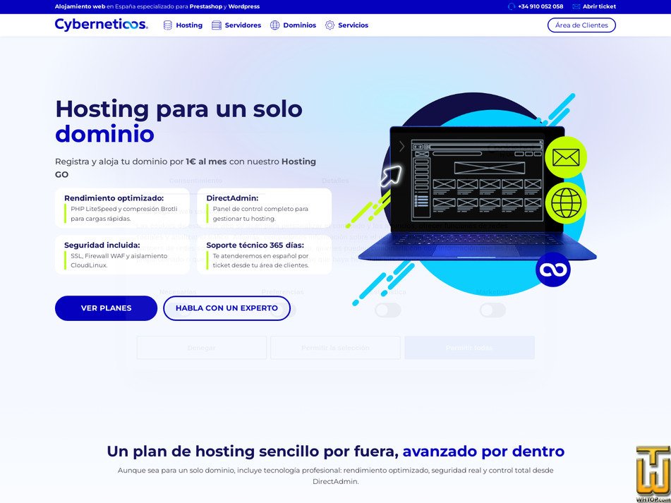 Taken on 2 July, 2026 screenshot of Hosting GO from cyberneticos.com