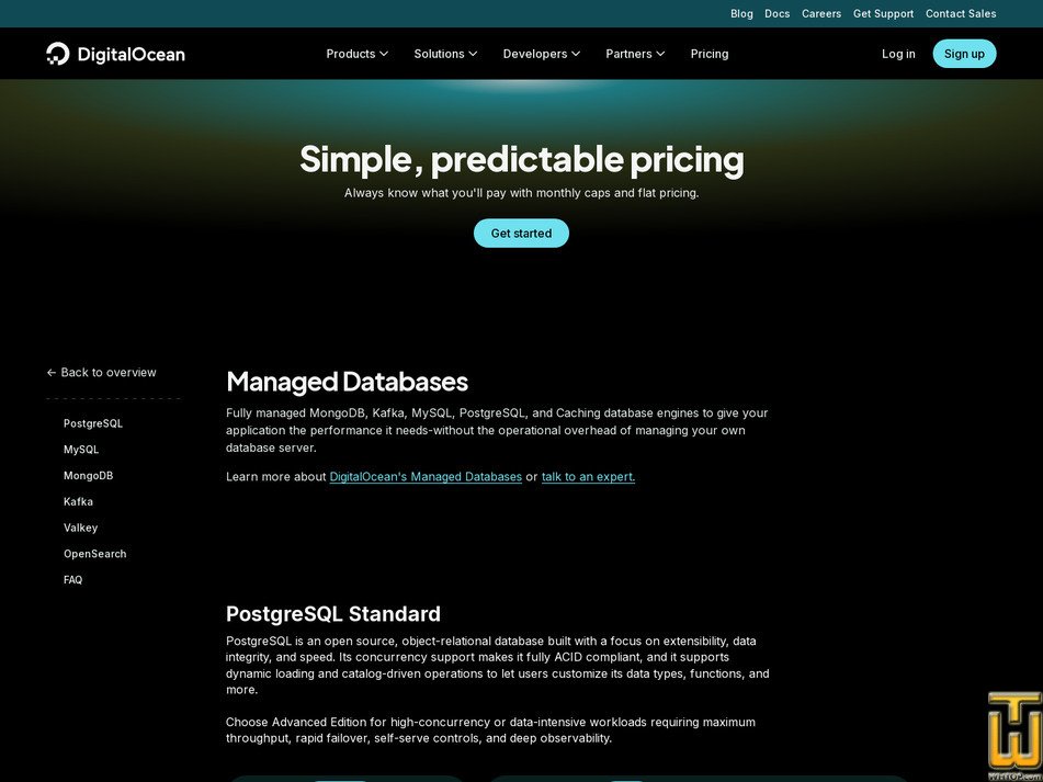 screenshot of MongoDB - Basic 1 GiB / 1 vCPU from digitalocean.com