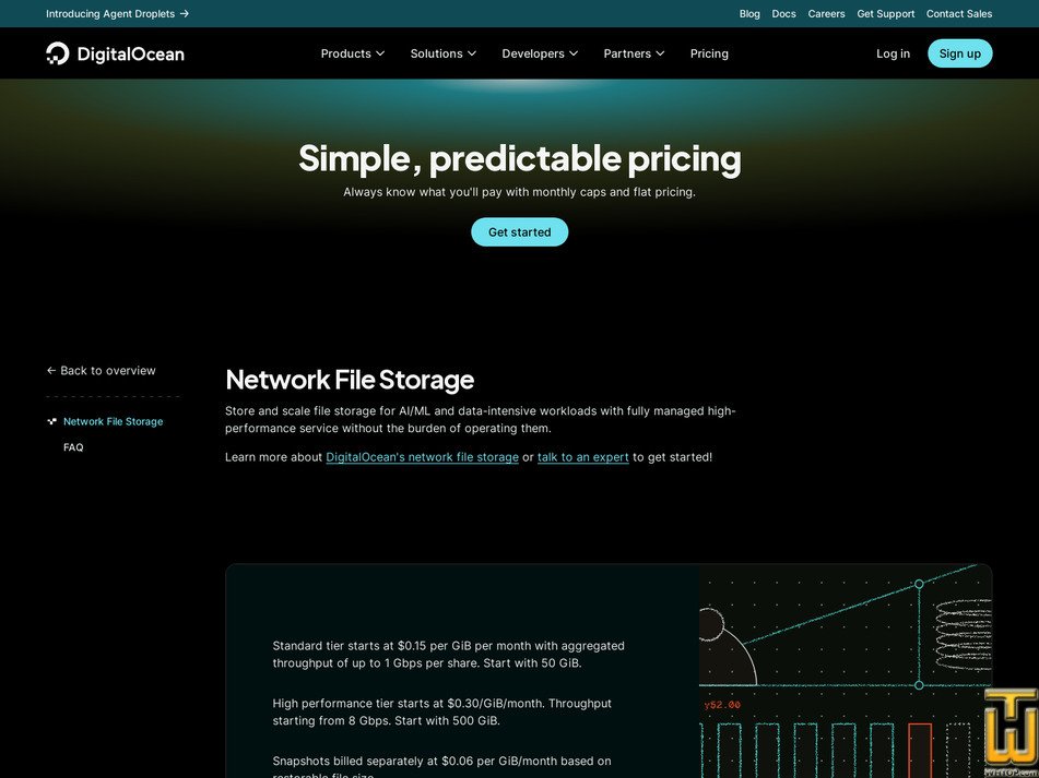Taken on 14 October, 2026 screenshot of Network File Storage - High Performance from digitalocean.com