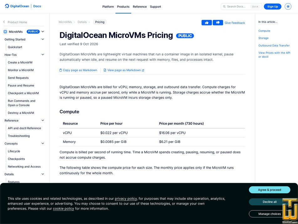 Taken on 14 October, 2026 screenshot of MicroVM - 16 vCPU / 32 GiB from digitalocean.com