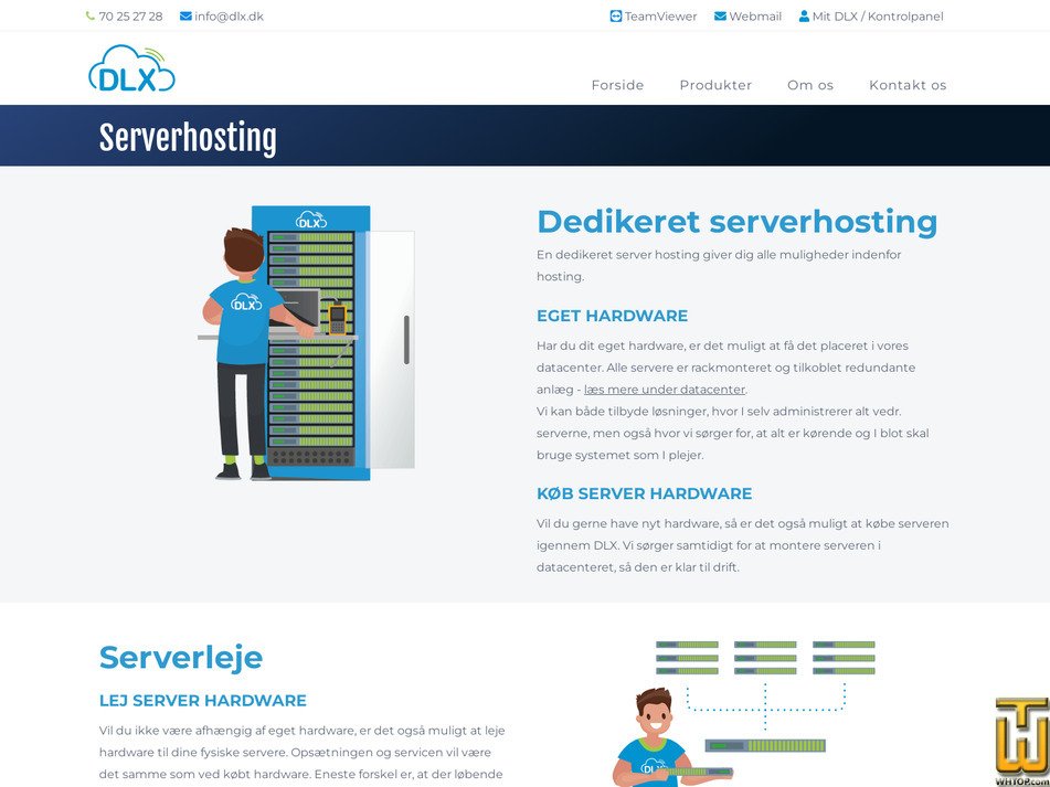 Taken on 6 May, 2026 screenshot of Dedikeret serverhosting from dlx.dk