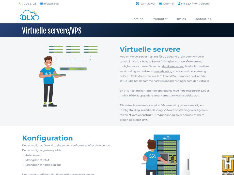 Taken on 6 May, 2026 screenshot of Virtuelle servere from dlx.dk