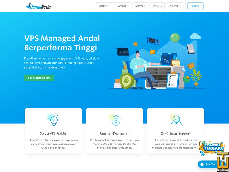 Diambil pada 7 Mei, 2026 tangkapan layar Managed Pluton 8GB dari domainesia.com