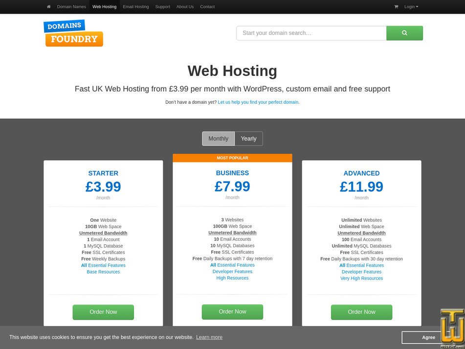 Taken on 15 July, 2026 screenshot of Starter from domainsfoundry.co.uk