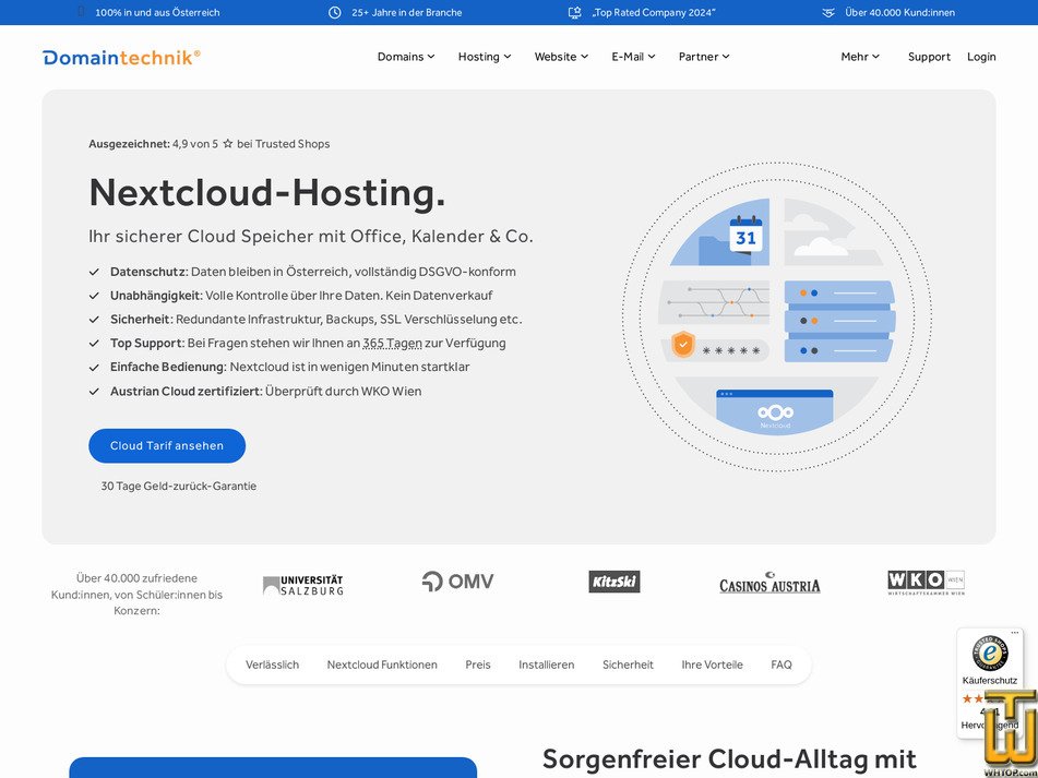 Taken on 5 March, 2026 screenshot of Cloud Speicher 10 GB from domaintechnik.at