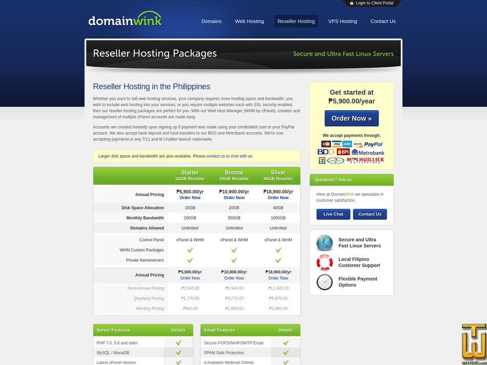 Taken on 10 August, 2026 screenshot of Starter from domainwink.com