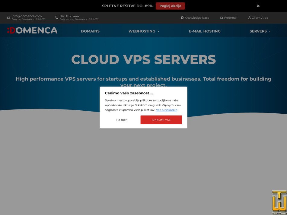 screenshot of Cloud S from domenca.com