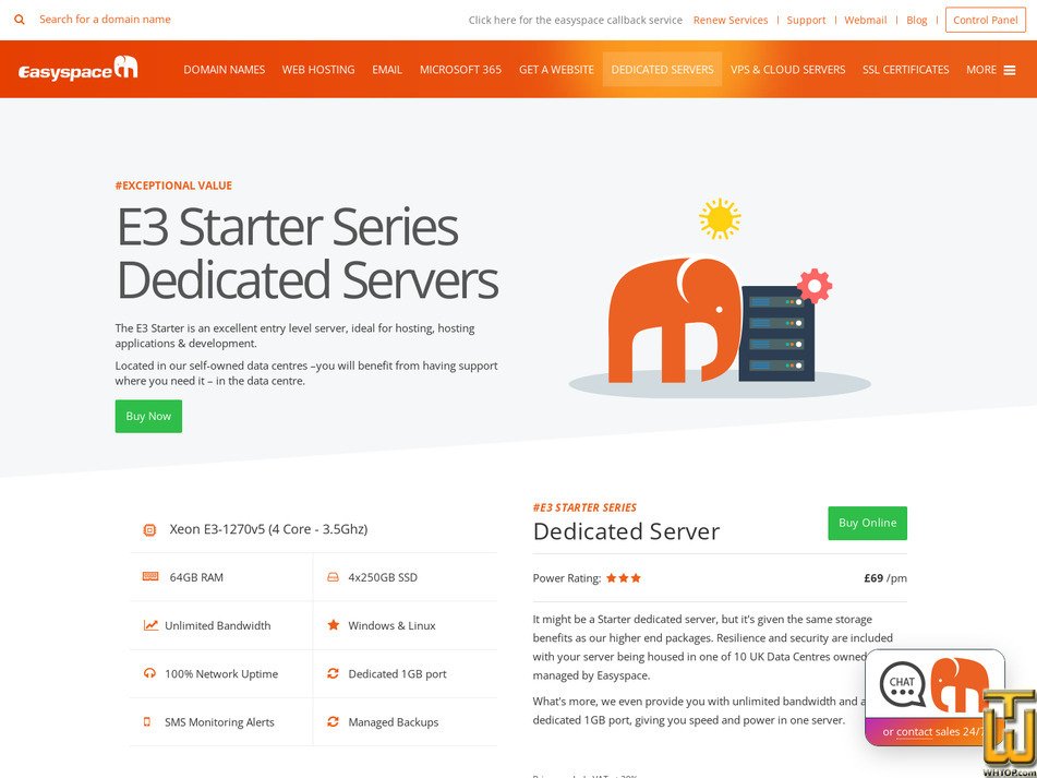 Taken on 23 March, 2026 screenshot of E3 Starter Series from easyspace.com